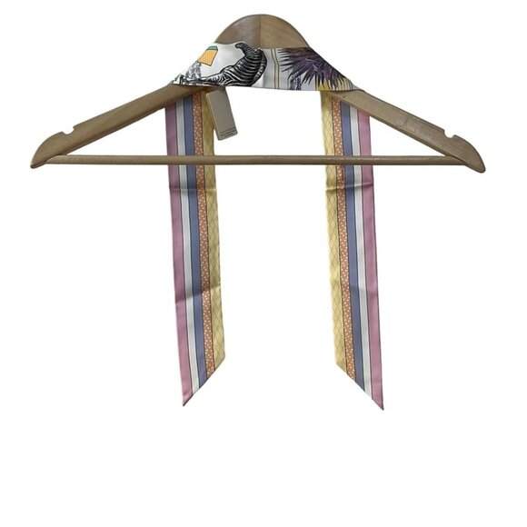 HERMES Twilly - Pink Gold Multi Scarf 212-072525 - Picture 1 of 6